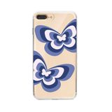 Manitoba iPhone 7 Plus / 8 Plus Uyumlu Kelebek Tasarımlı Şeffaf Telefon Kılıfı, Silikon, Çok Renkli