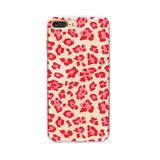 Manitoba iPhone 7 Plus / 8 Plus Uyumlu Leopar Desen Tasarımlı Baskılı Şeffaf Telefon Kılıfı