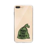 Manitoba iPhone 7 Plus / 8 Plus Uyumlu Make That Money Tasarımlı Şeffaf Telefon Kılıfı