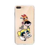 Manitoba iPhone 7 Plus / 8 Plus Uyumlu Powerpuff Girls Tasarımlı Şeffaf Telefon Kılıfı, Çok Renkli