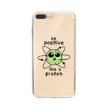 Manitoba iPhone 7 Plus / 8 Plus Uyumlu Proton Tasarımlı Şeffaf Telefon Kılıfı, Silikon, Çok Renkli