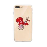 Manitoba iPhone 7 Plus / 8 Plus Uyumlu Sevimli Minik Şeytan Tasarımlı Şeffaf Telefon Kılıfı