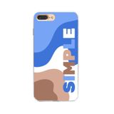 Manitoba iPhone 7 Plus / 8 Plus Uyumlu Simple Tasarımlı Şeffaf Telefon Kılıfı, Çok Renkli
