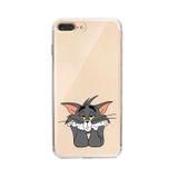 Manitoba iPhone 7 Plus / 8 Plus Uyumlu Tom Tasarımlı Şeffaf Telefon Kılıfı, Silikon, Çok Renkli