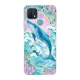 Manitoba Oppo A15 / A15S Uyumlu Baskılı Yumuşak Silikon Şeffaf Telefon Kılıfı, Balina Deseni