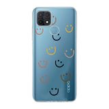 Manitoba Oppo A15 / A15S Uyumlu Baskılı Yumuşak Silikon Şeffaf Telefon Kılıfı, Gülümseme Deseni