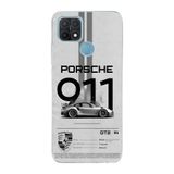 Manitoba Oppo A15 / A15S Uyumlu Baskılı Yumuşak Silikon Şeffaf Telefon Kılıfı, Porsche 911 Tasarım