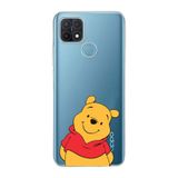 Manitoba Oppo A15 / A15S Uyumlu Baskılı Yumuşak Silikon Telefon Kılıfı, Şeffaf, Winnie the Pooh Desen