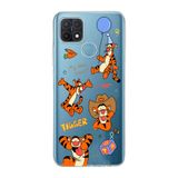 Manitoba Oppo A15/A15S ile Uyumlu Tigger Tasarımlı Baskılı Şeffaf Telefon Kılıfı