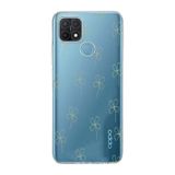 Manitoba Oppo A15/A15S ile Uyumlu Yonca Tasarımlı Baskılı Şeffaf Telefon Kılıfı