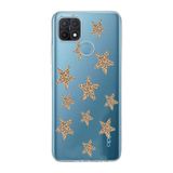 Manitoba Oppo A15/A15S Uyumlu Baskılı Yumuşak Silikon Şeffaf Telefon Kılıfı, Leopar Desenli