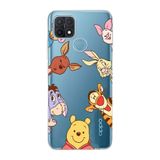 Manitoba Oppo A15/A15S Uyumlu Baskılı Yumuşak Silikon Şeffaf Telefon Kılıfı, Mavi, Winnie the Pooh Desen