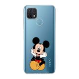 Manitoba Oppo A15/A15S Uyumlu Baskılı Yumuşak Silikon Şeffaf Telefon Kılıfı, Mickey Mouse Desen