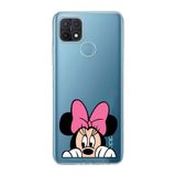 Manitoba Oppo A15/A15S Uyumlu Baskılı Yumuşak Silikon Şeffaf Telefon Kılıfı, Minnie Mouse Desen