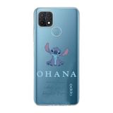 Manitoba Oppo A15/A15S Uyumlu Baskılı Yumuşak Silikon Şeffaf Telefon Kılıfı, Ohana Desen