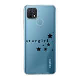 Manitoba Oppo A15/A15S Uyumlu Baskılı Yumuşak Silikon Şeffaf Telefon Kılıfı, Stargirl Desen