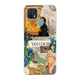 Manitoba Oppo A15/A15S Uyumlu Baskılı Yumuşak Silikon Şeffaf Telefon Kılıfı, Van Gogh Deseni