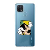 Manitoba Oppo A15/A15S Uyumlu Gufi Tasarımlı Baskılı Şeffaf Telefon Kılıfı