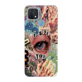 Manitoba Oppo A15/A15S Uyumlu I See You Tasarımlı Baskılı Şeffaf Telefon Kılıfı