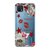 Manitoba Oppo A15/A15S Uyumlu, I'm Just Girl Tasarımlı, Baskılı Şeffaf Silikon Telefon Kılıfı
