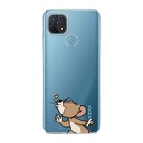 Manitoba Oppo A15/A15S Uyumlu Jerry Tasarımlı Baskılı Şeffaf Telefon Kılıfı