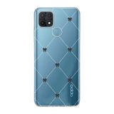 Manitoba Oppo A15/A15S Uyumlu Kurdeleler Tasarımlı Baskılı Şeffaf Telefon Kılıfı