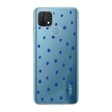 Manitoba Oppo A15/A15S Uyumlu Minik Yıldızlar Tasarımlı Baskılı Şeffaf Silikon Telefon Kılıfı