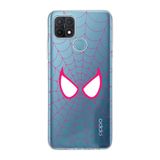 Manitoba Oppo A15/A15S Uyumlu Örümcek Gözler Tasarımlı Baskılı Şeffaf Telefon Kılıfı