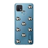 Manitoba Oppo A15/A15S Uyumlu Penguenler Tasarımlı Baskılı Şeffaf Telefon Kılıfı
