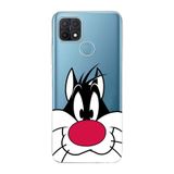Manitoba Oppo A15/A15S Uyumlu Sylvester Tasarımlı Baskılı Şeffaf Telefon Kılıfı