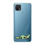 Manitoba Oppo A15/A15S Uyumlu Yoda Tasarımlı Baskılı Şeffaf Telefon Kılıfı