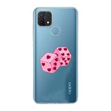 Manitoba Oppo A15/A15S Uyumlu Zarlar Tasarımlı Baskılı Şeffaf Telefon Kılıfı