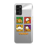 Manitoba Oppo A16 / A55 ile Uyumlu Baskılı Yumuşak Silikon Şeffaf Telefon Kılıfı, Garfield Desen