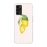 Manitoba Oppo A16 / A55 ile Uyumlu Baskılı Yumuşak Silikon Şeffaf Telefon Kılıfı, Limon Desenli