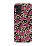 Manitoba Oppo A16 / A55 ile Uyumlu Baskılı Yumuşak Silikon Telefon Kılıfı, Leopar Desenli, Şeffaf