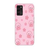 Manitoba Oppo A16 / A55 ile Uyumlu Baskılı Yumuşak Silikon Telefon Kılıfı, Pembe