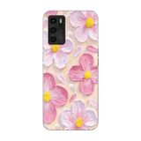 Manitoba Oppo A16 / A55 ile Uyumlu Pastel Çiçek Tasarımlı Baskılı Şeffaf Telefon Kılıfı