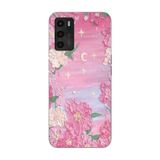 Manitoba Oppo A16 / A55 ile Uyumlu Pastel Çiçekler Tasarımlı Baskılı Şeffaf Telefon Kılıfı