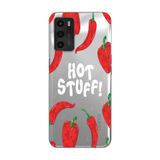 Manitoba Oppo A16 / A55 Uyumlu Baskılı Yumuşak Silikon Şeffaf Telefon Kılıfı, Biber Deseni