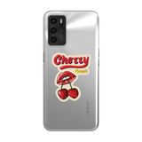 Manitoba Oppo A16 / A55 Uyumlu Baskılı Yumuşak Silikon Şeffaf Telefon Kılıfı, Cherry Bomb Desen