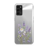 Manitoba Oppo A16 / A55 Uyumlu Baskılı Yumuşak Silikon Şeffaf Telefon Kılıfı, Çiçek Deseni