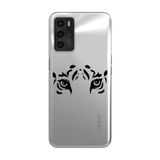 Manitoba Oppo A16 / A55 Uyumlu Baskılı Yumuşak Silikon Şeffaf Telefon Kılıfı, Kaplan Deseni