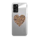 Manitoba Oppo A16 / A55 Uyumlu Baskılı Yumuşak Silikon Şeffaf Telefon Kılıfı, Leopar Desen