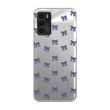 Manitoba Oppo A16 / A55 Uyumlu Baskılı Yumuşak Silikon Şeffaf Telefon Kılıfı, Mor Fiyonk Deseni