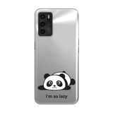 Manitoba Oppo A16 / A55 Uyumlu Baskılı Yumuşak Silikon Şeffaf Telefon Kılıfı, Panda Desen