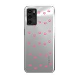 Manitoba Oppo A16 / A55 Uyumlu Baskılı Yumuşak Silikon Şeffaf Telefon Kılıfı, Pembe Paw Desen