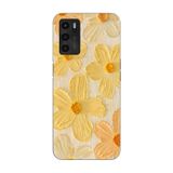 Manitoba Oppo A16 / A55 Uyumlu Baskılı Yumuşak Silikon Şeffaf Telefon Kılıfı, Sarı Çiçek Deseni