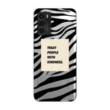 Manitoba Oppo A16 / A55 Uyumlu Baskılı Yumuşak Silikon Şeffaf Telefon Kılıfı, Zebra Desen, Siyah Beyaz