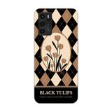 Manitoba Oppo A16 / A55 Uyumlu Baskılı Yumuşak Silikon Telefon Kılıfı, Black Tulips Desen