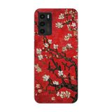 Manitoba Oppo A16 / A55 Uyumlu Baskılı Yumuşak Silikon Telefon Kılıfı, Kırmızı, Çiçek Deseni
